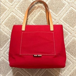 Burberry Red Canvas Mini-Tote
